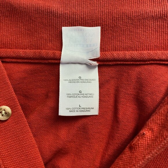 GILDAN Active Wear Ultra Cotton Collared Short Sleeve Shirt Men Large Red Used - Picture 14 of 16